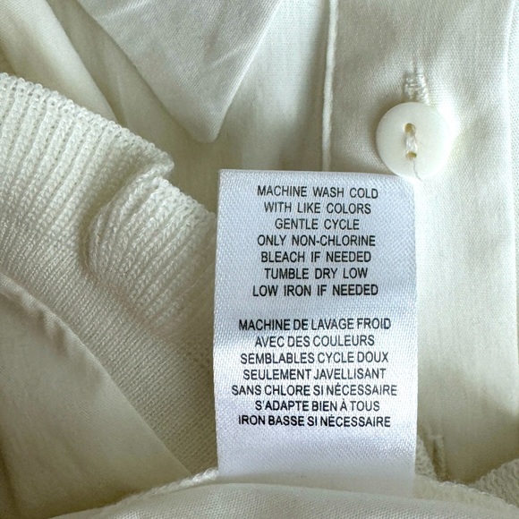 DR2 White Collared Sleeveless Blouse - Size M - Picture 9 of 9